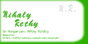 mihaly rethy business card